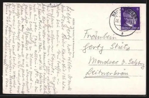 AK Bad Kissingen, Partie im Garten