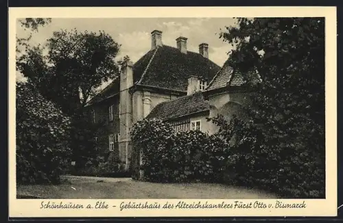 AK Schönhausen a. Elbe, Geburtshaus des Altreichskanzlers Fürst Otto v. Bismarck