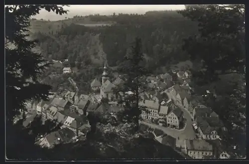 AK Berneck i. Fichtelgebirge, Blick vom Sonnentempel