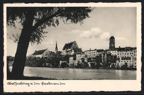 AK Wasserburg am Inn, Partie am Inn