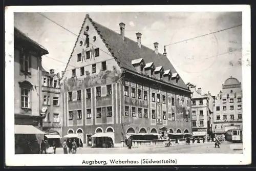 AK Augsburg, Weberhaus Südwestseite