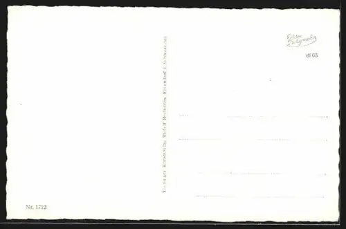 AK Frauenwald, Denkmal mit Hirsch im Schnee