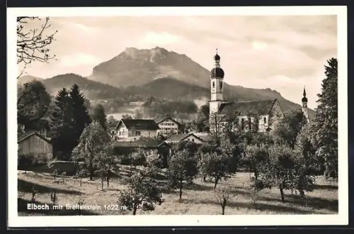 AK Elbach / Fischbachau, Ortsansicht mit Breitenstein