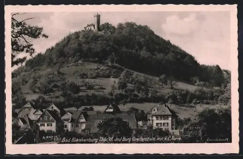 AK Bad Blankenburg, Burg Greifenstein mit V. C. Turm