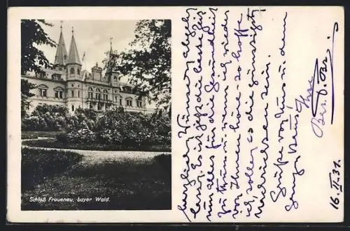 AK Frauenau /bayerischer Wald, Schloss Frauenau
