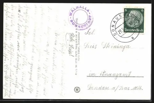 AK Donaustauf bei Regensburg, Fliegeraufnahme des Ortes