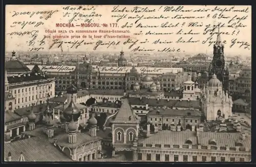 AK Moscou, Vue générale prise de la tour d`Ivan-Velikoy