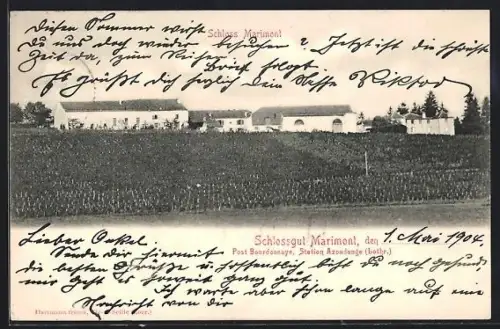 AK Marimont, Vue du domaine viticole et du Château Mariamont