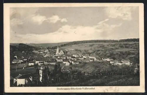 AK Dreibrunnen /Vallerysthal, Vue du village et des paysages environnants