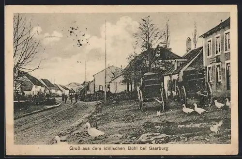 AK Bühl /Saarburg, Vue du village