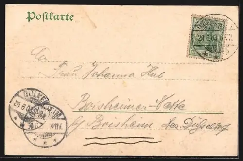 AK Diedenhofen, Vue sur le pont et l`entrée de la ville