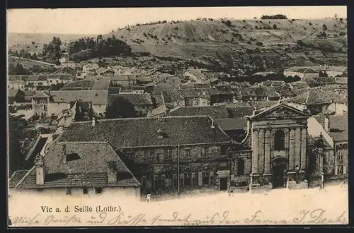 AK Vic a. d. Seille, Blick über die Dächer