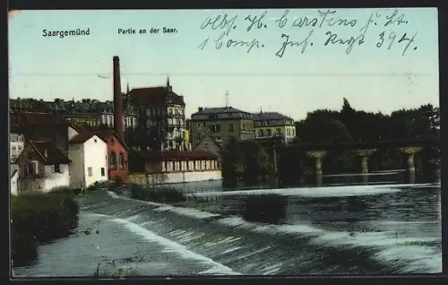 AK Saargemünd, Partie an der Saar