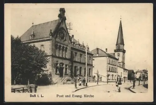 AK Duss i. L., Poste et église évangélique