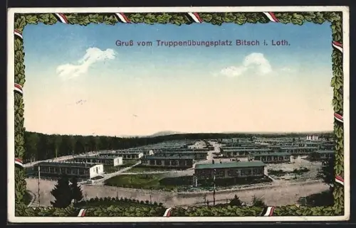 AK Bitsch, Baracken auf dem Truppenübungsplatz