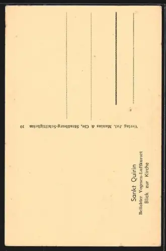 AK Sankt Quirin, Blick zur Kirche