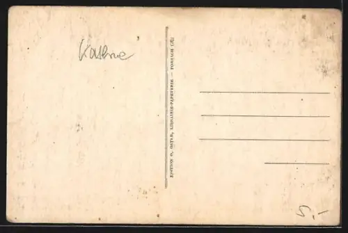 AK Forbach, Quartier Guise, Vue d`un bâtiment entouré d`arbres et d`une clôture