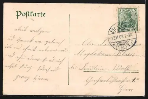 AK Bitsch, Vue sur la ville et la citadelle sur la colline