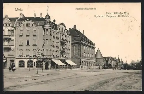 AK Metz, Reichsbankgebäude am Kaiser Wilhelm Ring