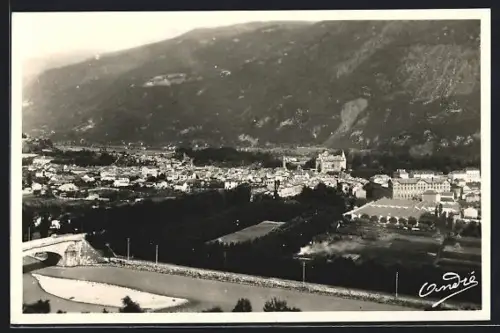 AK Vizille, Vue générale, Le pont sur la Romanche