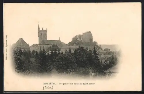 AK Morestel /Isère, Vue prise de la Route de Saint-Victor