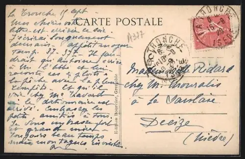 AK Corenc, L`église de Corenc et la Chaîne des Alpes