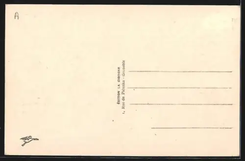 AK Villard-de-Lans, Attelage rustique sur la Route des Clots, vues sur les montagnes de Lans