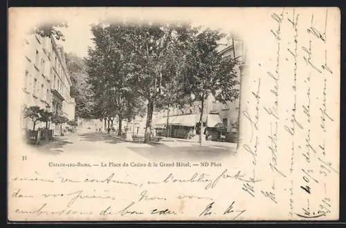 AK Uriage-les-Bains, La Place du Casino et le Grand Hôtel