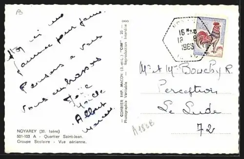 AK Noyarey /Isère, Quartier Saint-Jean, Groupe scolaire, Vue aérienne