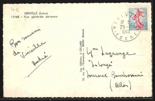 AK Viriville /Isère, Vue générale aérienne