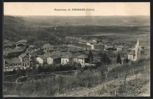 AK Thodure /Isère, Panorama de Thodure