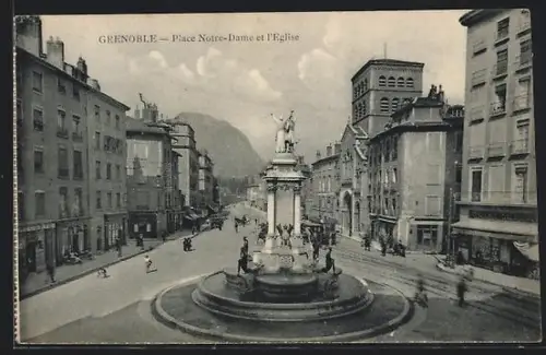 AK Grenoble, Place Notre-Dame et l`Église