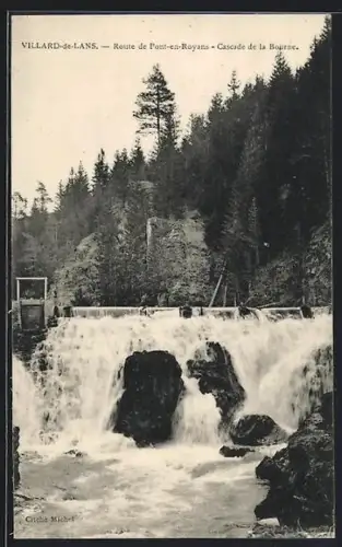 AK Villard-de-Lans, Route de Pont-en-Royans, Cascade de la Bourne