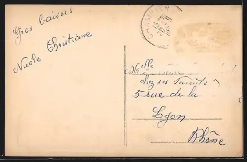 AK Champier /Isère, La Chapelle sur une colline avec statue et paysage environnant