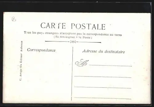 AK Fures, Tissages Albert Tronc & Cie avec vue sur les montagnes