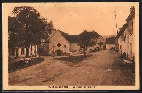 AK St-Guillaume, La Place et l`Église