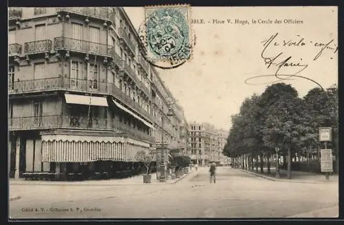 AK Grenoble, Place V. Hugo, le Cercle des Officiers