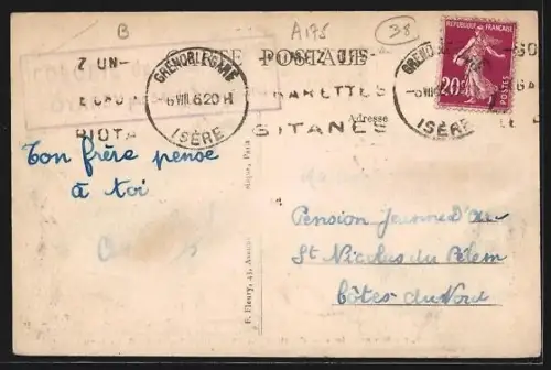 AK Noyarey /Isère, Orphelinat Saint-Henri avec vue sur les montagnes environnantes