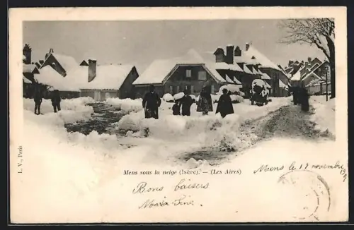 AK Mens /Isère, Mens sous la neige, Les Aires