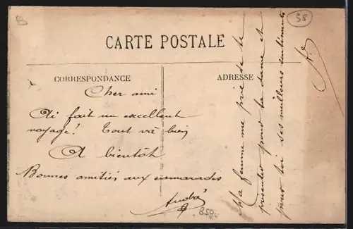 AK Thodure /Isère, Vue générale du village avec église et paysages environnants