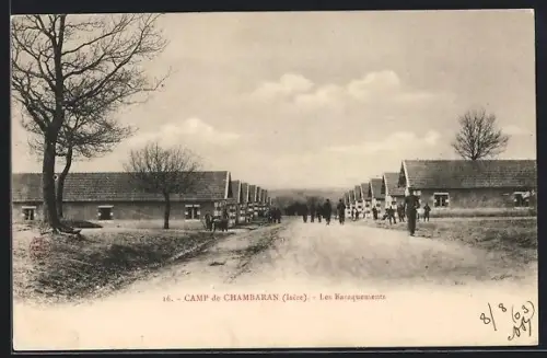 AK Camp de Chambarand /Isère, Les Baraquements