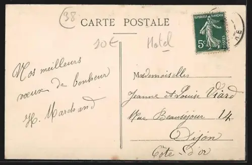 AK St-Quentin-sur-Isère, Hameau du Martinet avec des enfants jouant devant des maisons