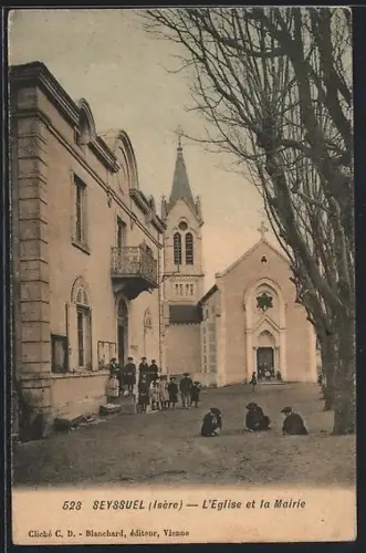 AK Seyssuel /Isère, L`Eglise et la Mairie