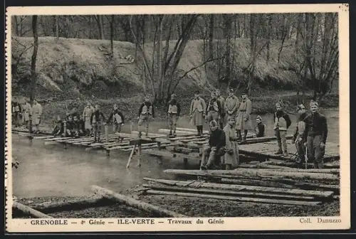 AK Grenoble, Travaux du Génie sur l`Île Verte