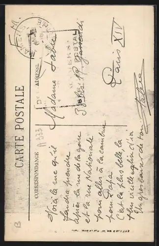 AK Mamers, Rue Ledru-Rollin et Église St-Nicolas