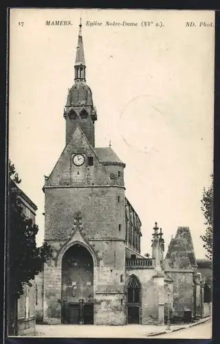AK Mamers, Église Notre-Dame, XVe s