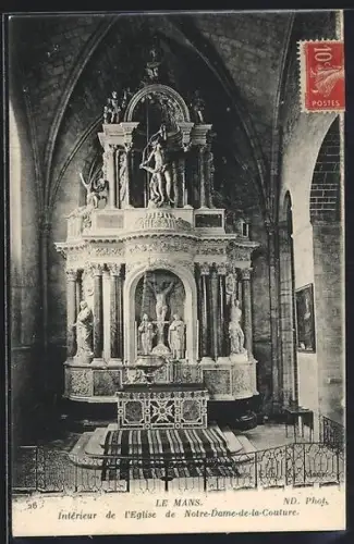 AK Le Mans, Intérieur de l`Église de Notre-Dame-de-la-Couture