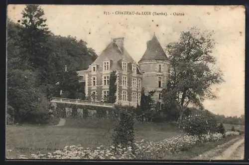 AK Château-du-Loir, Château entouré de jardins fleuris