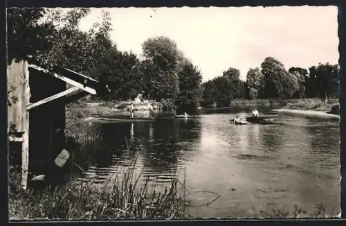 AK Château-du-Loir /Sarthe, Un coin du Loir à Bannes