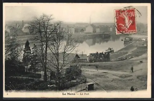 AK Le Mans, Le Port et la vue sur la rivière et les bâtiments environnants